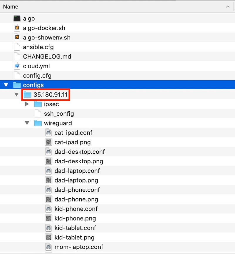 Access VPN client configuration files
